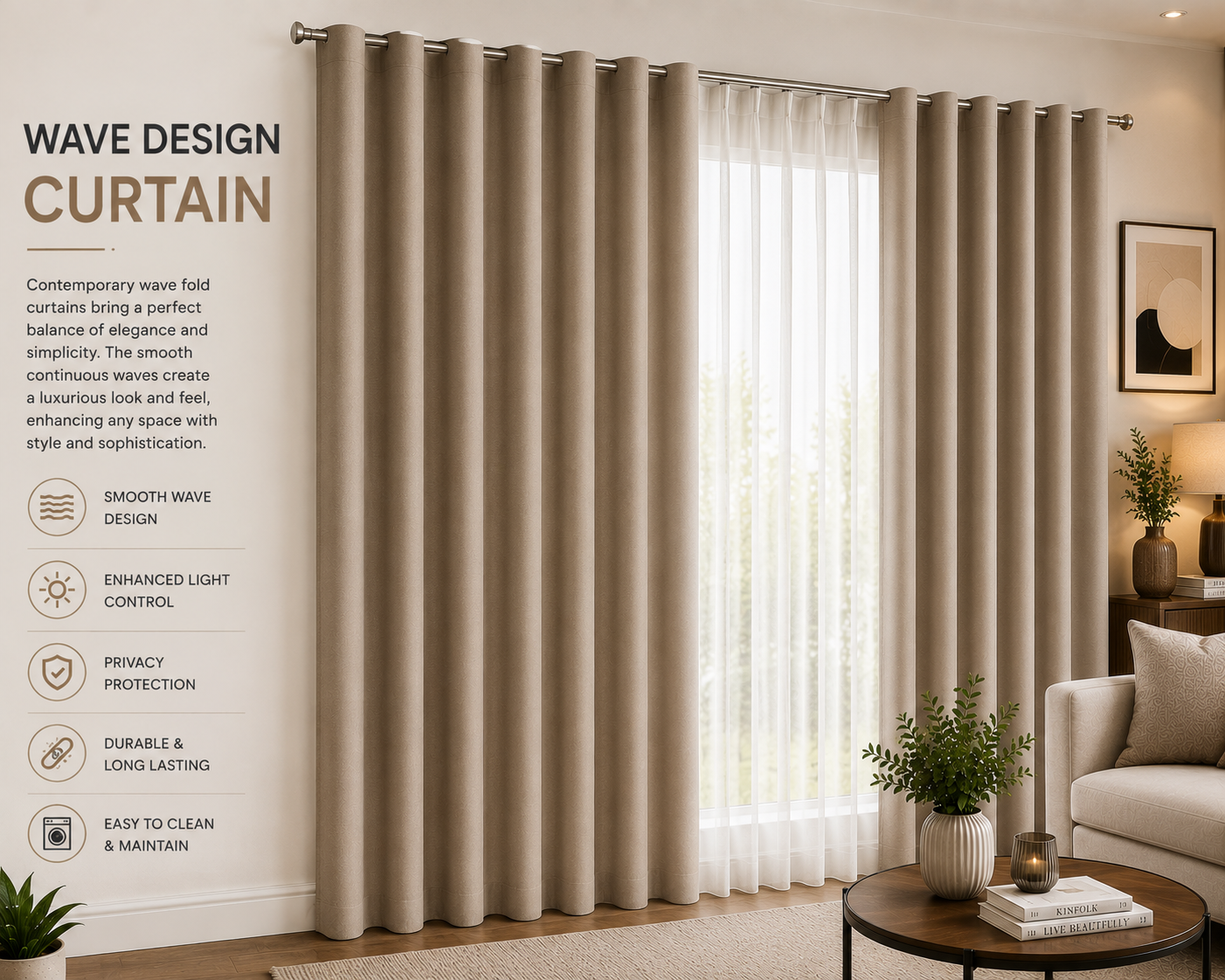 Wave Design Curtains